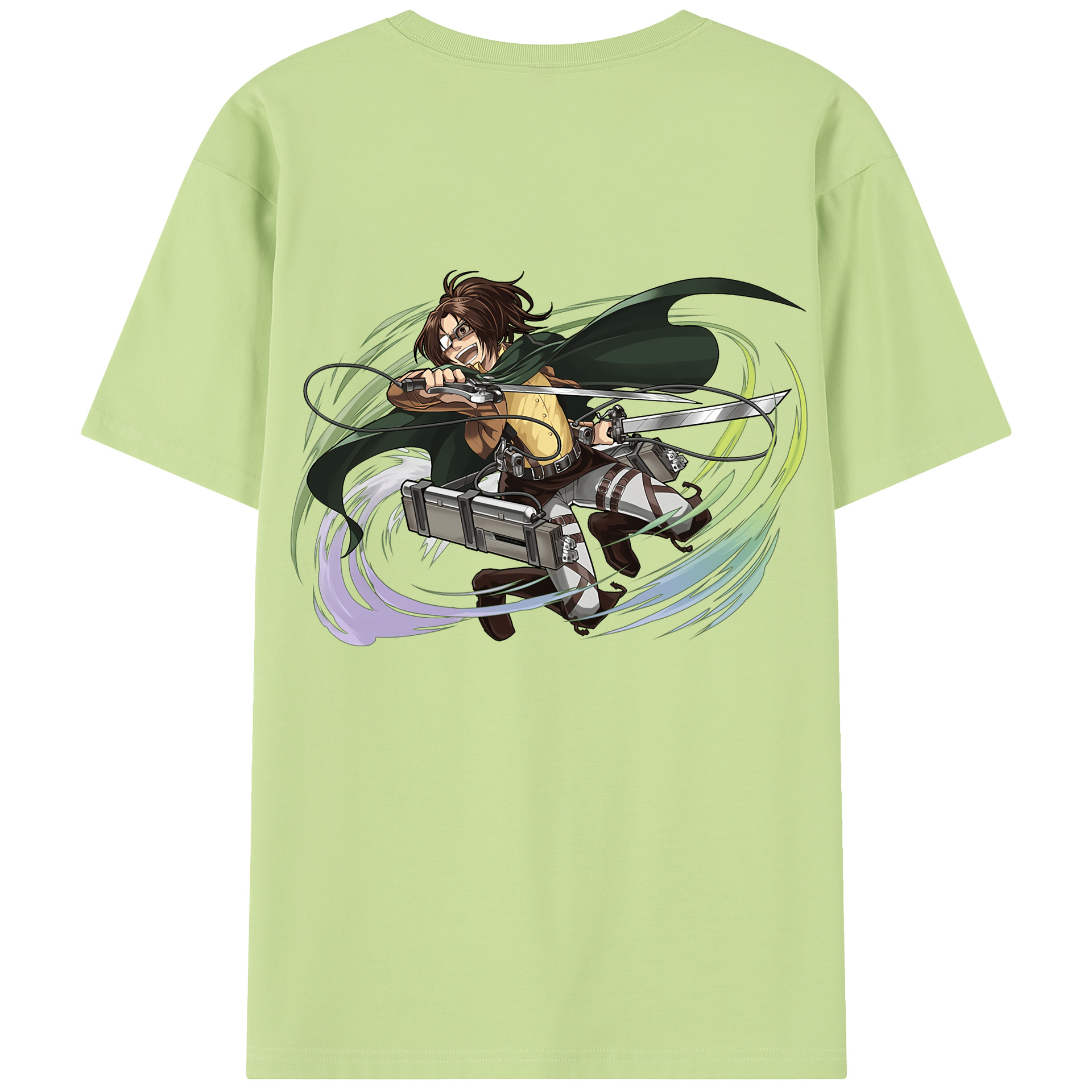 （画像用） 進撃の巨人 ハンジ·ゾエ Attack on Titan Hanji Zoe 綿100％半袖Tシャツ（背面プリント）